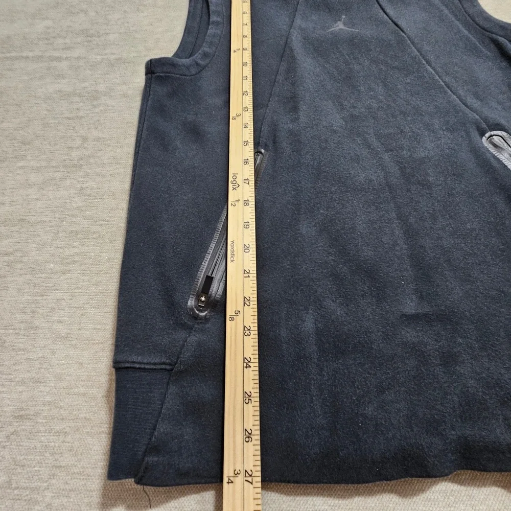 Jordan Sleeveless Hoodie S Black Bonded Zip Vest 724787-010